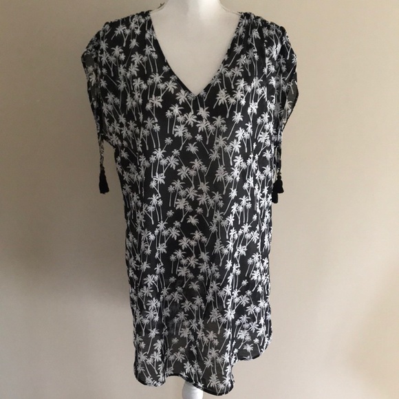Talbots Palm Print Beach Coverup - Picture 1 of 7